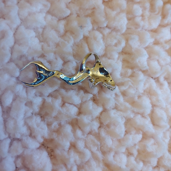 Sterling Silver Mermaid Cuff Earring - Picture 2 of 4